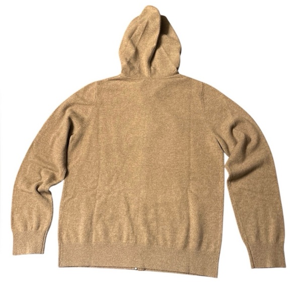 Quince women's Mongolian Cashmere Full Zip Hoodie Teak brown soft Size M NWT - Picture 4 of 6